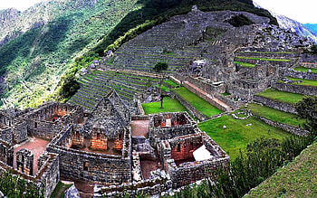 Machu Picchu, Peru South, Inca ruins, Mountains HD wallpaper