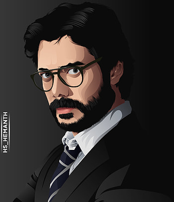 Professor, glasses, money Heist, el professor, la casa de papel HD phone wallpaper