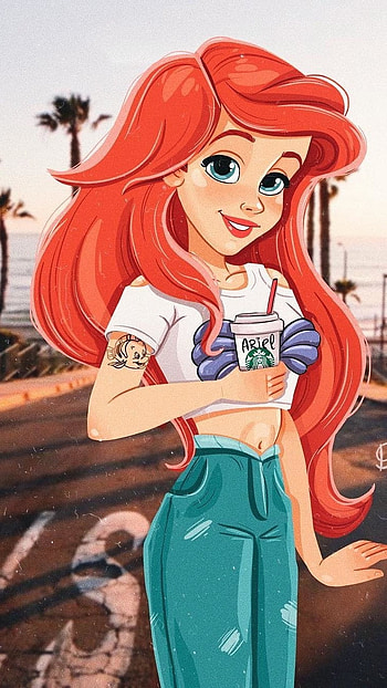 Cute Cartoon Girl, Modern Princess, cartoon HD phone wallpaper