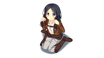 Attack on Titan, Mikasa Ackerman, anime girl, cute HD wallpaper