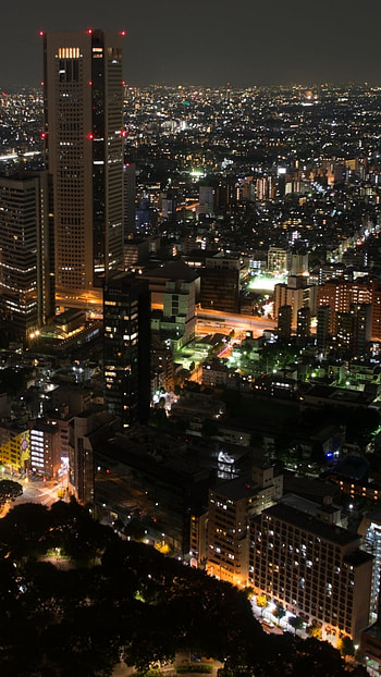 night, Japan, man made, Tokyo HD phone wallpaper