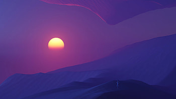 Sunset In Desert Dark Evening , sunset, desert, evening, minimalism, minimalist, artist, artwork, digital-art HD wallpaper
