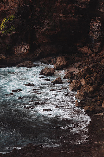 Nature, Stones, Sea, Rocks, Coast, Break, Precipice HD phone wallpaper