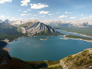 Kananaskis Lakes, from the Saddle above Rawson Lake, sky, water, lake, mountain HD wallpaper