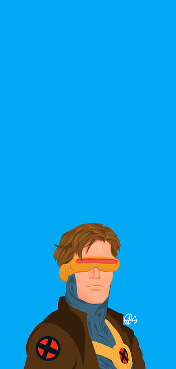 Cyclops X Men, cyclope, wolverine, comics, cyclops, animated, marvel, xmen, blue, blond, powers HD phone wallpaper