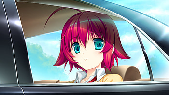 Anime, Car, Machine, Sadness, Sight, Opinion, Girl, Sorrow HD wallpaper