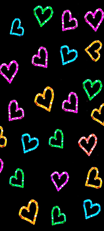 Colorful Glitter Heart, hearts HD phone wallpaper