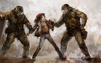 Riot Drawing Anarchy Police At Dark HD wallpaper