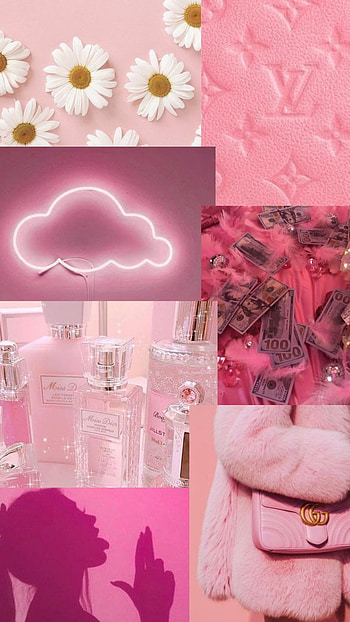 Baddie Pink, Pink, Collage HD phone wallpaper