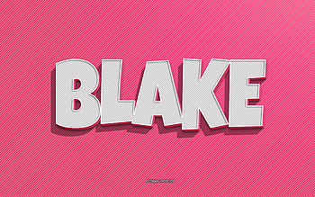 Blake, pink lines background, with names, Blake name, female names, Blake greeting card, line art, with Blake name HD wallpaper