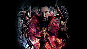 Benedict Cumberbatch Xochitl Gomez Elizabeth Olsen Patrick Stewart Bruce Campbell Doctor Strange in the Multiverse of Madness HD wallpaper