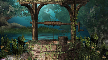 The Well, winch, wishing well, trees, water, well, stones HD wallpaper