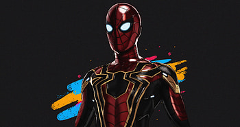 Spider-man, iron suit, art HD wallpaper