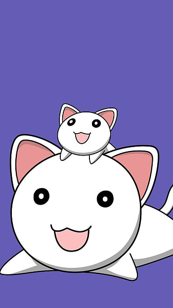 Kitty and cat, , anime HD phone wallpaper
