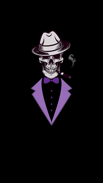 Funny character, stylish, skeleton, smoker, horror, addiction, cool, smoke, hatonskeleton HD phone wallpaper