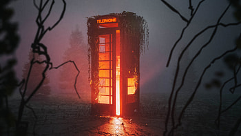 Tele Booth , artist, artwork, digital-art HD wallpaper