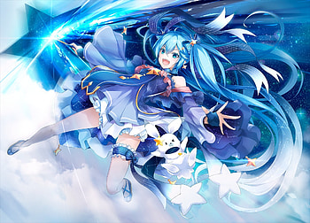 Joy, happy Hatsune Miku, anime girl, long hair HD wallpaper