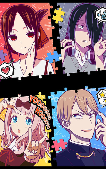 Kaguya-sama: Puzzle Quartet — , Kaguya-sama: Love is War, Chika Fujiwara, Kaguya Shinomiya, Anime HD phone wallpaper