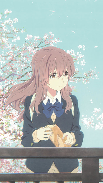 A Silent Voice — Shouko & Shouya: Cherry Blossom , Shouko Nishimiya, Shouya Ishida, Anime, A Silent Voice HD phone wallpaper