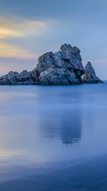 Asturian beach, Geology HD phone wallpaper