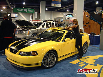 Mustang, ford, yellow, car, female HD wallpaper