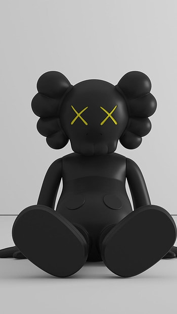 Kaws, Black Toy HD phone wallpaper