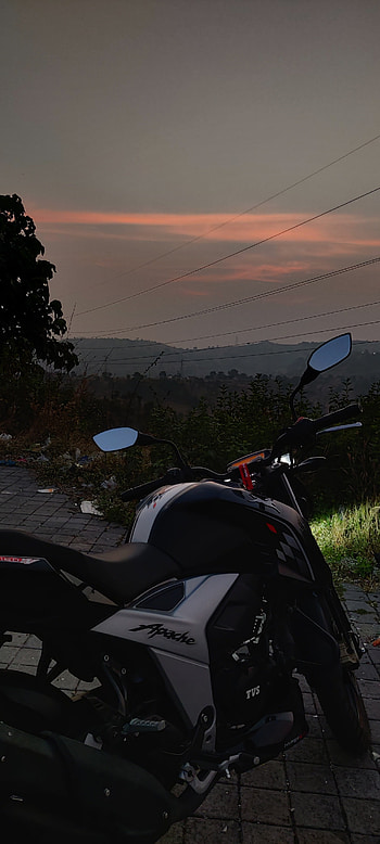 TVS APACHE, nature, sunset HD phone wallpaper
