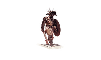 Gladiator, warrior, minimal, art HD wallpaper