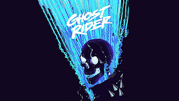 Ghost Rider Minimal , ghost-rider, superheroes, artwork, minimalism HD wallpaper