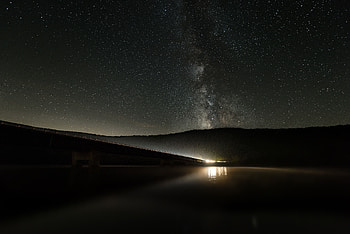 Stars, Night, Dark, Fog, Starry Sky, Milky Way HD wallpaper