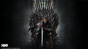 Ned Stark on The Iron Throne, Game of Thrones, Ned Stark, Iron Throne, Sword HD wallpaper