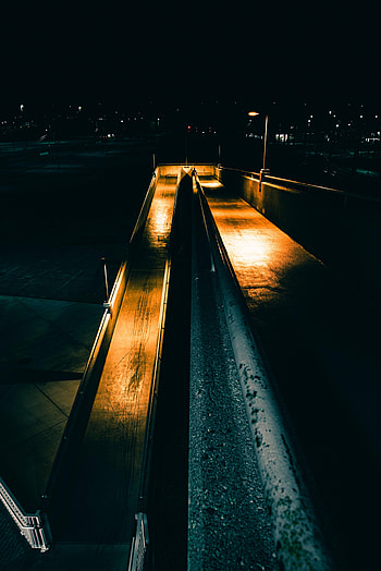 Night, Dark, Bridge, Lamp, Lantern, Glow HD phone wallpaper