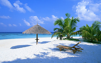 Beach Rest Place HD wallpaper