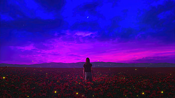 Girl In The Field, field, artist, artwork, digital-art HD wallpaper