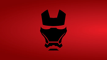 Iron Man Mask Minimalist , iron-man, minimalism, minimalist, superheroes, red HD wallpaper