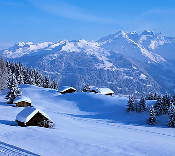 Countryside, , Winter, Nature, Snow, Mountain, Landscape HD wallpaper