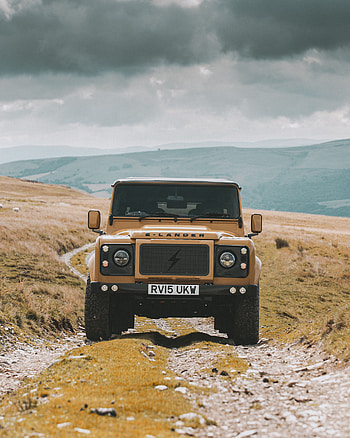 Land Rover auto, Electric 4WD, Defender engine, Futuristic advancement HD phone wallpaper