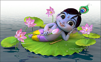 Veena on Bal Krishana. Cartoons krishna, Lord krishna , Little krishna, Cute Krishna HD wallpaper