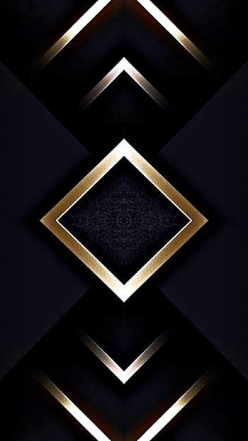 gold black, amoled, art, shapes, android, dark, abstract HD phone wallpaper