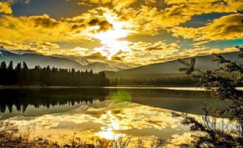 Sunny Side, reflection, suny side, sky, nature, lake HD wallpaper