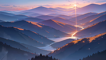 anime landscape, landscape, Digital Art, AI Art, Anime HD wallpaper