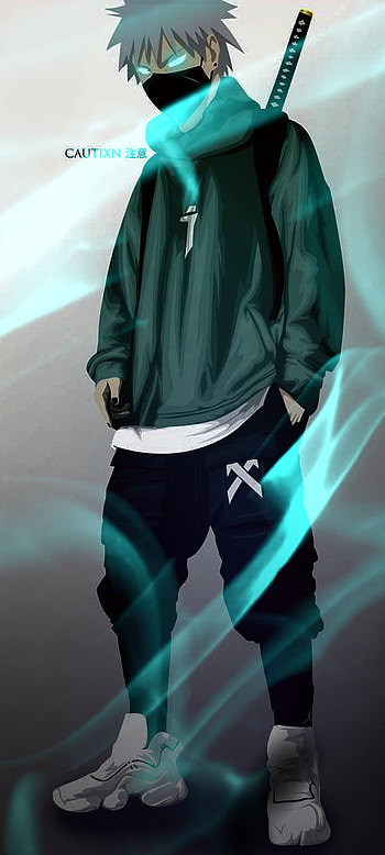 Flaming Eye Kakashi, fashion_design, sleeve HD phone wallpaper