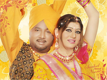 SARDOOL SIKANDER AND AMAR NOORIE, punjabi actress, amar noorie, punjabi singers, amar noorie , sardool and noorie, amar noori HD wallpaper