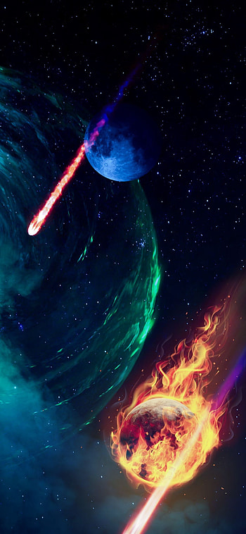 Space., atmosphere, art, planets, , fluid, abstract, , space HD phone wallpaper