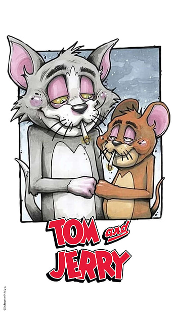 Tom and jerry, whiskers, art, cartoon, wallpepar, tomandjerry HD phone wallpaper