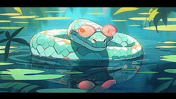 AI-Generated Cool Sunglasses Snake, AI Art, Animal, snake HD wallpaper