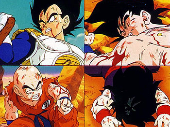 DBZ, goku, cartoon, goten, gohan, fusion, krillin HD wallpaper