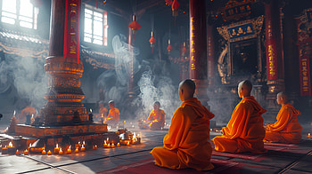 Buddhist temple meditation, meditation, buddhism, Faith, religion HD wallpaper