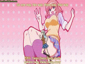 3 way, sexy, , anime, other, cool, cute, girls HD wallpaper