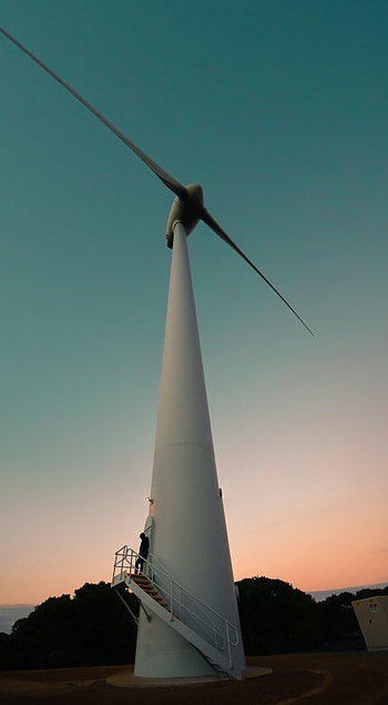 Silhouette, Miscellanea, Miscellaneous, Evening, Loneliness, Wind Turbines HD phone wallpaper
